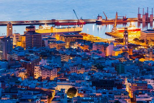 Panorama of Santa Cruz de Tenerife. Santa Cruz de Tenerife, Tenerife, Spain.