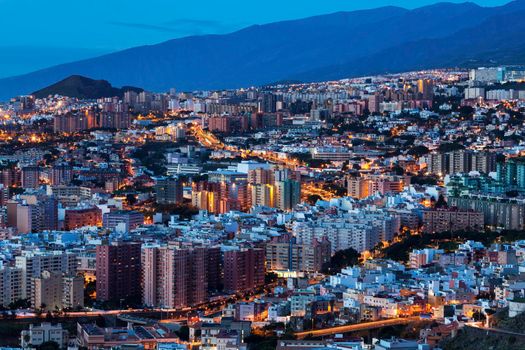 Panorama of Santa Cruz de Tenerife. Santa Cruz de Tenerife, Tenerife, Spain.