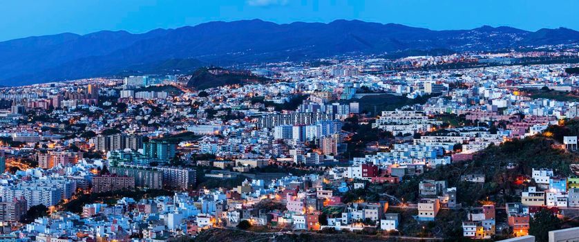 Panorama of Santa Cruz de Tenerife. Santa Cruz de Tenerife, Tenerife, Spain.