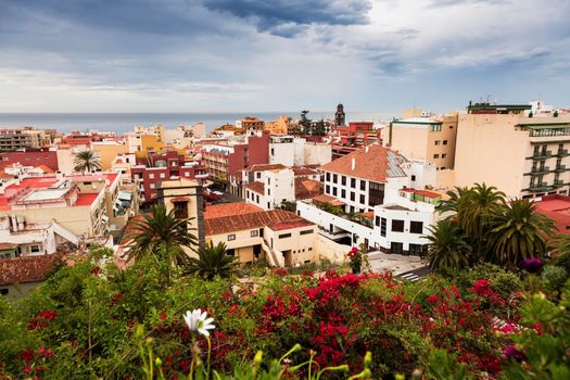 Panorama of Puerto de la Cruz. Puerto de la Cruz, Tenerife, Canary Islands, Spain.