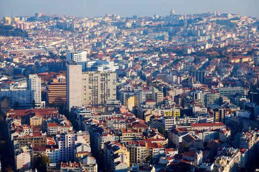 Lisbon - aerial view of the city. Lisbon, Portugal.