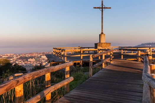 Panorama of Braga at sunrise. Braga, Norte Region, Portugal.