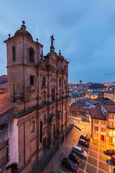 Sao Lourenco church in Porto at sunrise Porto, Norte Region, Portugal.