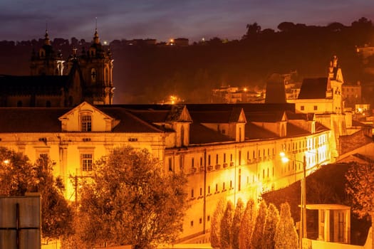 Alcobaca Monastery at sunset. Alcobaca, Oesste, Portugal.