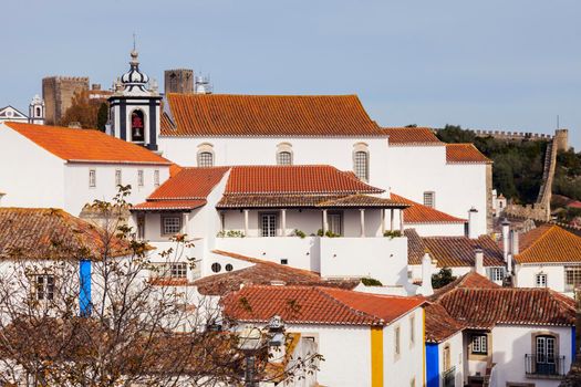 Old Town in Obidos, Portugal. Obidos, Centre, Portugal.