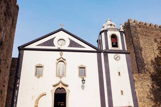 Church in the center of Obidos, Portugal. Obidos, Centre, Portugal.