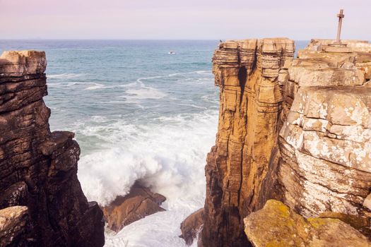 Carrack of Crows- Cabo Carvoeiro in Portugal. Leiria, Portugal.
