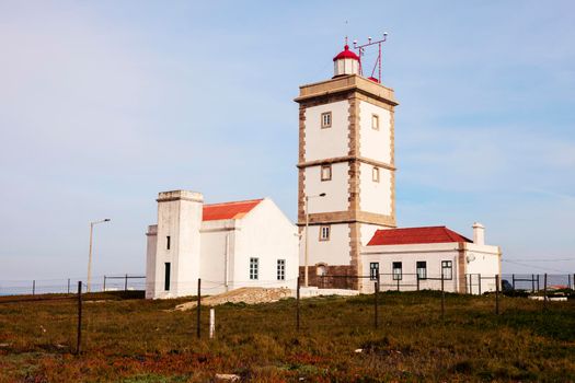 Cabo Carvoeiro Lighthouse in Portugal. Centro Region, Portugal.