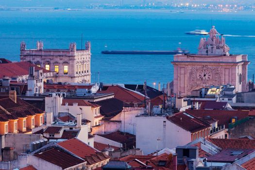 Architecture of Lisbon. Lisbon - aerial photo, Portugal.