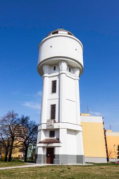 Historic water tower in Breclav. Breclav, South Moravia, Czech Republic.