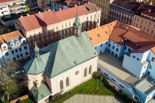 St. Vaclav Church in Ceske Budejovice. Ceske Budejovice, South Bohemia, Czech Republic.