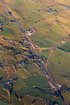 Aerial view of Northern Ireland. Northern Ireland, United Kingdom.