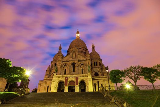 Basilica of the Sacred Heart (Sacre Coeur) in Paris. Paris, France