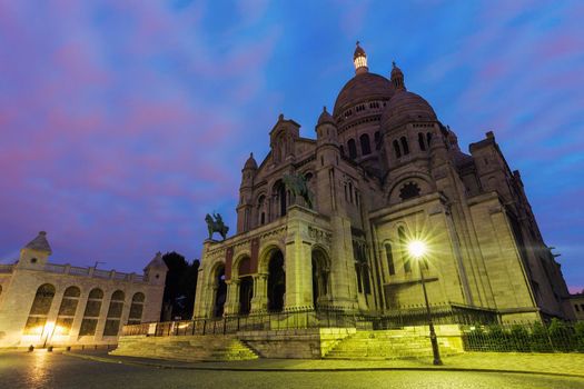 Basilica of the Sacred Heart (Sacre Coeur) in Paris. Paris, France.