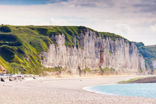 Cliffs in Fecamp. Fecamp, Normandy, France