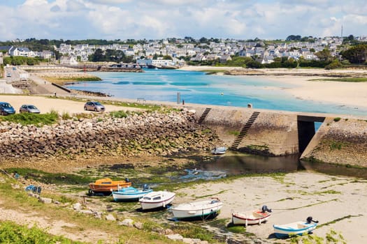 Beach in Trescadec area. Trescadec, Brittany, France.