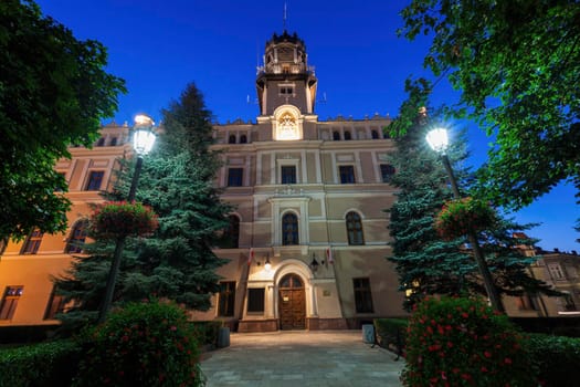 City Hall on Market Square in Jaroslaw. Jaroslaw, Podkarpackie, Poland.