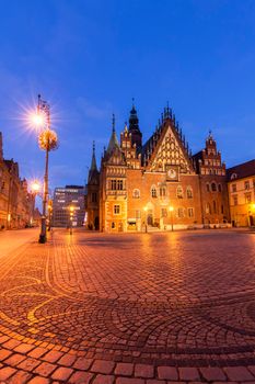 Old City Hall on Market Square in Wroclaw. Wroclaw, Lower Silesian, Poland.