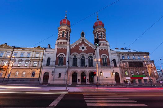 Great Synagogue in Pilsen. Pilsen, Bohemia, Czech Republic.