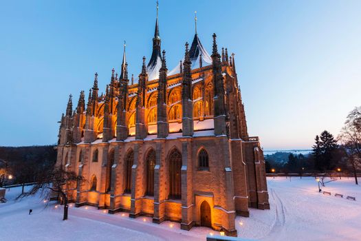 St. Barbara's Church in Kutna Hora. Kutna Hora, Central Bohemian Region, Czech Republic.