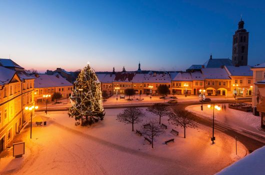 Main Square of Kutna Hora. Kutna Hora, Central Bohemian Region, Czech Republic.
