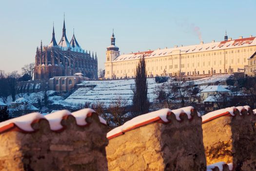 Former Jesuit College and St. Barbara's Church in Kutna Hora. Kutna Hora, Central Bohemian Region, Czech Republic.