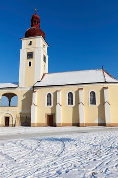 St. Martin Church in Nove Dvory. Karlovy Vary, Bohemia, Czech Republic.