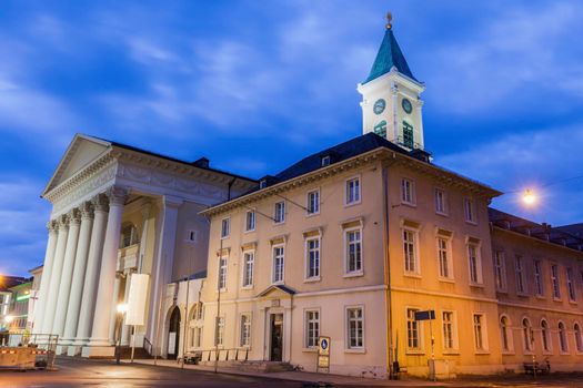 Evangelica church in Karlsruhe. Karlsruhe, Baden-Wurttemberg, Germany.