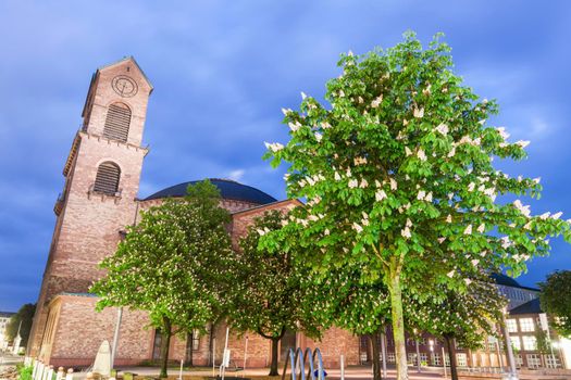 St. Stephan Church in Karlsruhe. Karlsruhe, Baden-Wurttemberg, Germany.