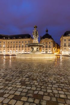 Place de la Bourse in Bordeaux. Bordeaux, Nouvelle-Aquitaine, France.