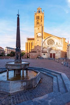 Saint-Etienne Cathedral in Toulouse. Toulouse, Occitanie, France.