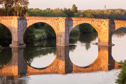 The Old Bridge in Carcassonne. Carcassonne, Occitanie, France.