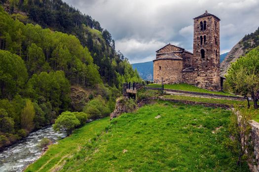 Sant Joan de Caselles Church in Canillo. Andorra la Vella, Andorra.