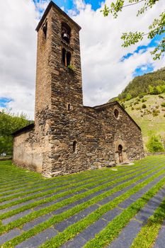 Sant Marti de la Cortinada Church in La Cortinada. La Cortinada, Andorra.