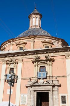 Basilica de la Mare de Deu dels Desemparats in Valencia. Valencia, Valencian Community, Spain.