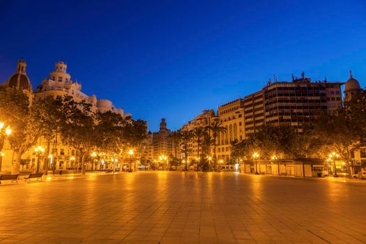 Plaza del Ayuntamiento in Valencia. Valencia, Valencian Community, Spain.