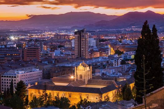 Panorama of Granada at sunset. Granada, Andalusia, Spain.