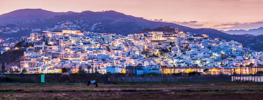 Panoramic view of Salobrena. Salobrena, Andalusia, Spain.