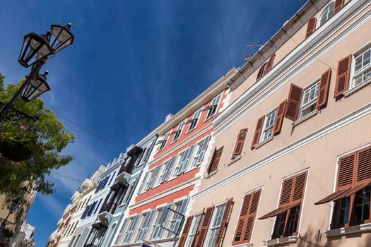 Colorful architecture of Gibraltar. Gibraltar.