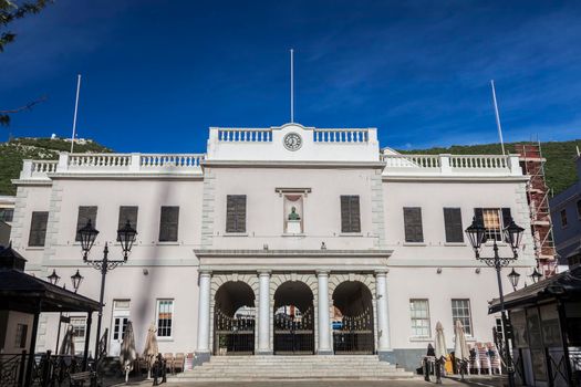 Gibraltar Parliament on John Mackintosh Square. Gibraltar.