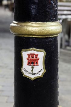 Welcome to Gibraltar - emblem on the pole 