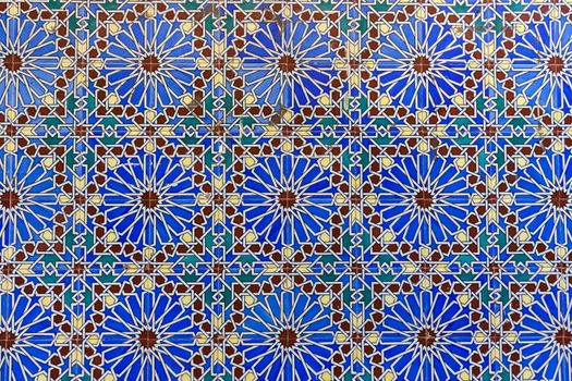 Tiles by Cathedral of St Mary the Crowned in Gibraltar. Gibraltar, Gibraltar.