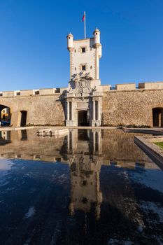 Puerta de Tierra in Cadiz. Cadiz, Andalusia, Spain.