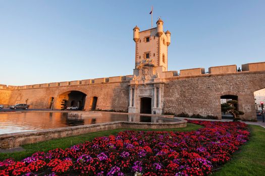 Puerta de Tierra in Cadiz. Cadiz, Andalusia, Spain.