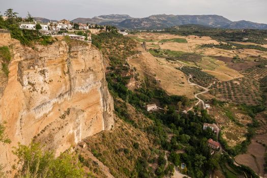 Afternoon panorama of Ronda. Ronda, Andalusia, Spain.