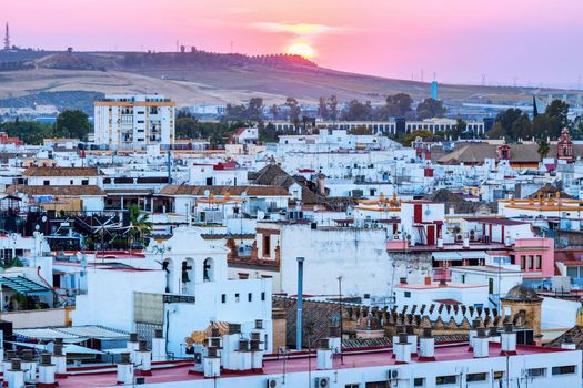 Seville at sunset. Seville, Andalusia, Spain.