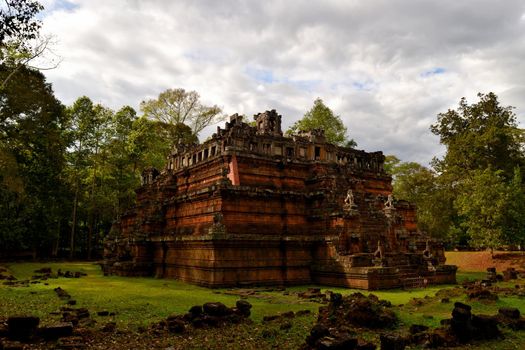 View of the beautiful Phimeanakas temple in the Angkor complex, Cambodia