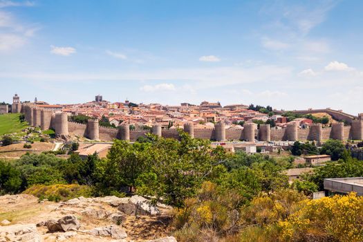 Panorama of Avila. Avila, Castile and Leon, Spain.