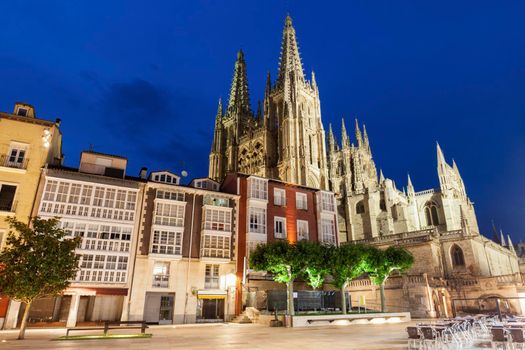 Burgos Cathedral on Plaza de San Fernando. Burgos, Castile and Leon, Spain.