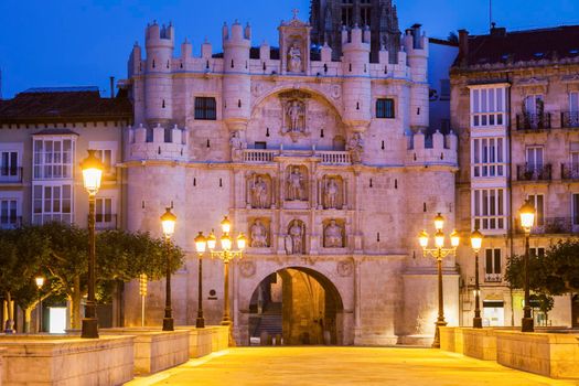 Arco de Santa Maria in Burgos. Burgos, Castile and Leon, Spain.
